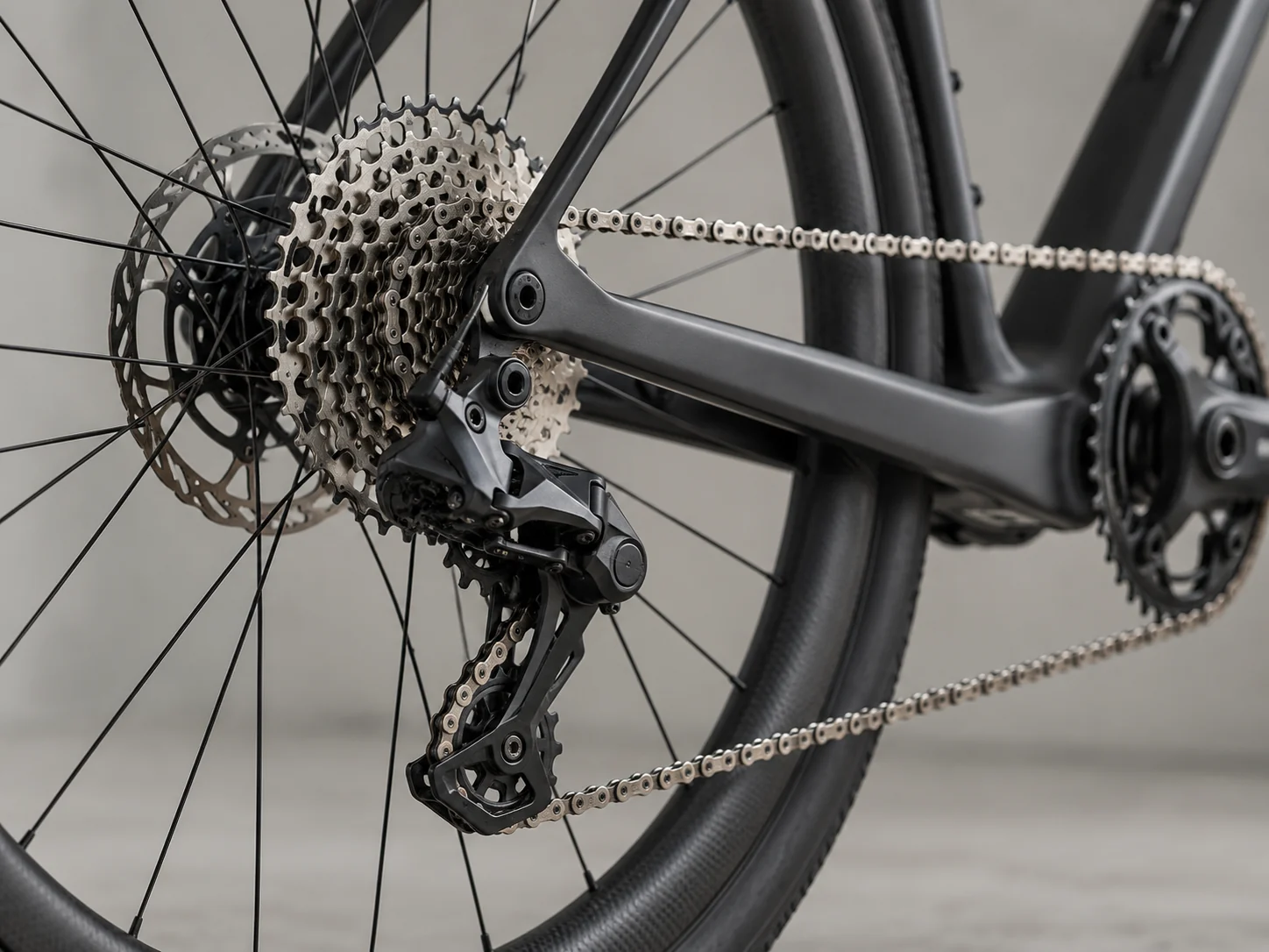 Detalle ilustrativo de transmisión de bicicleta