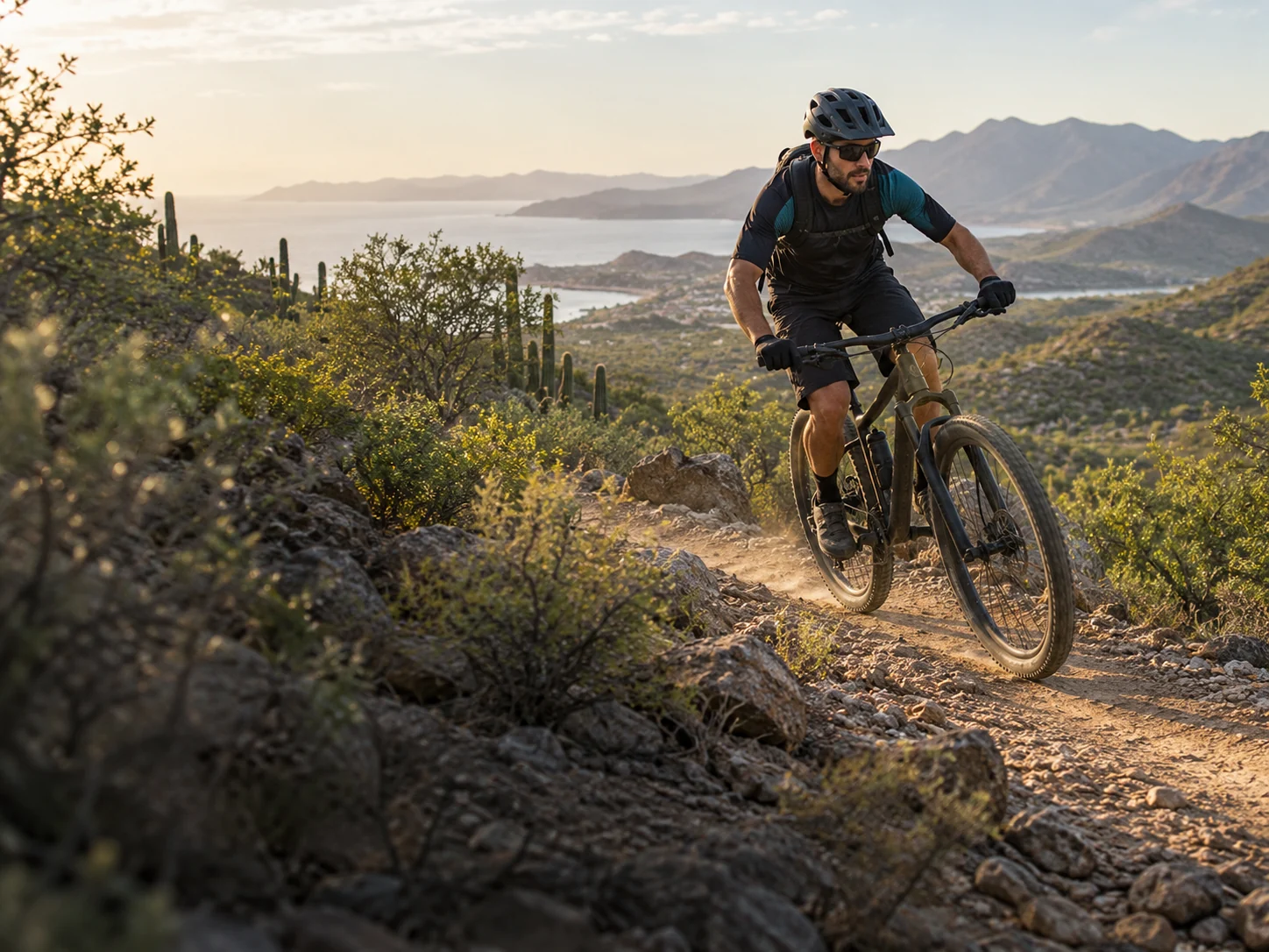 Ciclista recorriendo un sendero — imagen ilustrativa