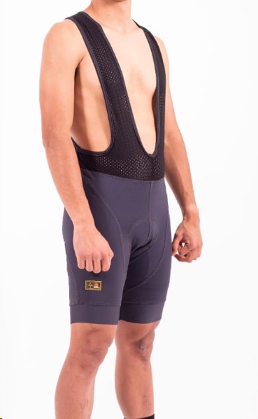 BIB SHORT CON CIERRE OCULTO LUXSPORT GRIS CABALLERO