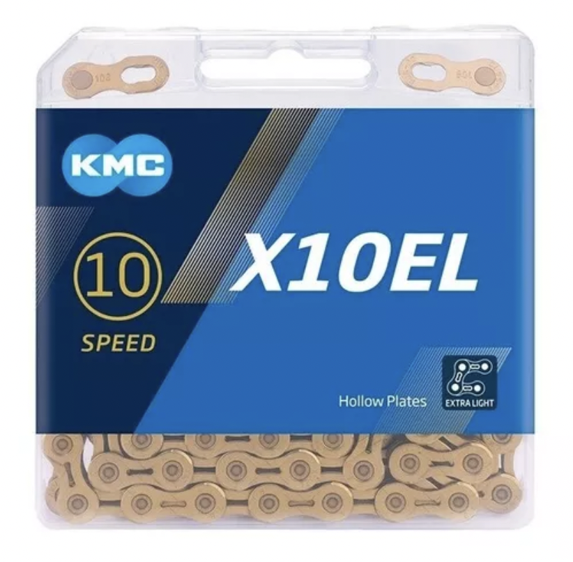 CADENA KMC X10EL DORADA 116 LINKS
