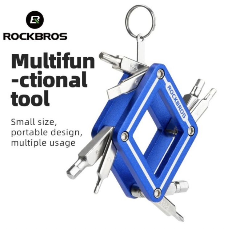 LLAVERO MULTIHERRAMIENTA ROCKBROS AZUL 43210018002