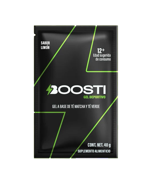 BOOSTI GEL A BASE DE TE MATCHA Y TE VERDE SABOR LIMON