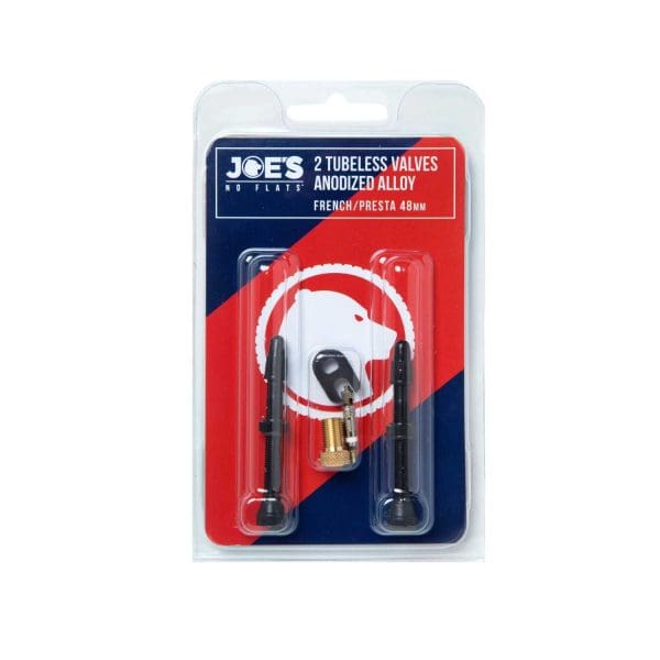 VALVULAS TUBELESS JOES NO FLATS ALLOY NEGRAS 36MM 2PZAS