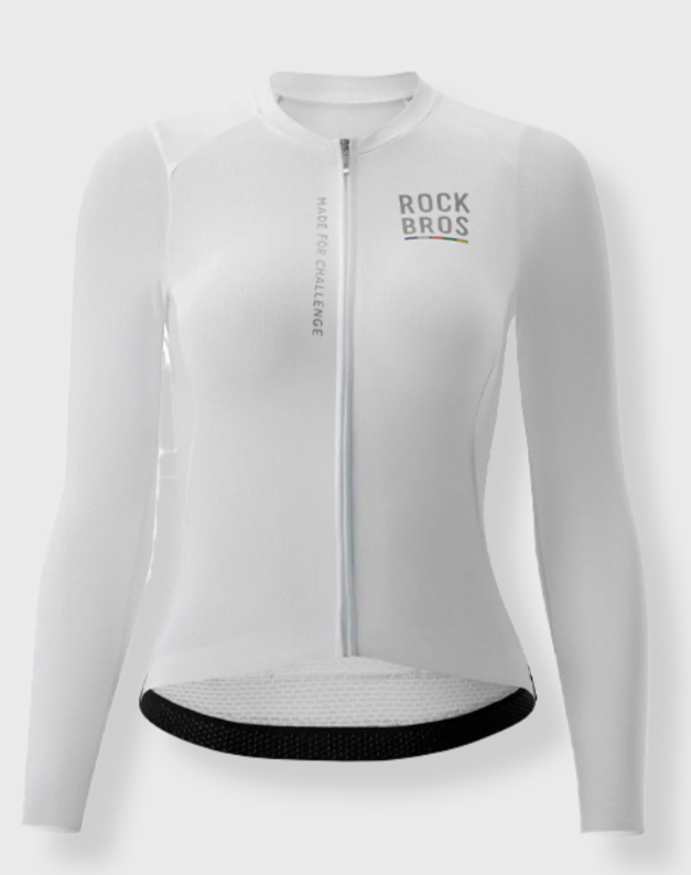 [15110012002] JERSEY ROCKBROS BLANCO MANGA LARGA DAMA (S)