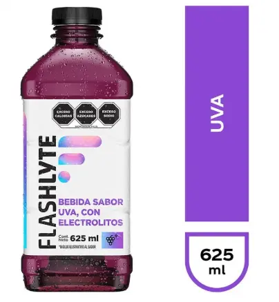 ELECTROLITOS FLASHLYTE SABOR UVA 625 ML