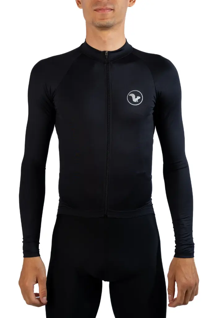 JERSEY BASIC MANGA LARGA HOMBRE NEGRO SANREMO