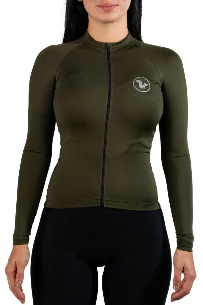 JERSEY BASIC MANGA LARGA MUJER VERDE MILITAR SANREMO