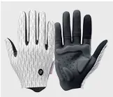 GUANTES ROCKBROS BLANCO/NEGRO CON DISEÑO