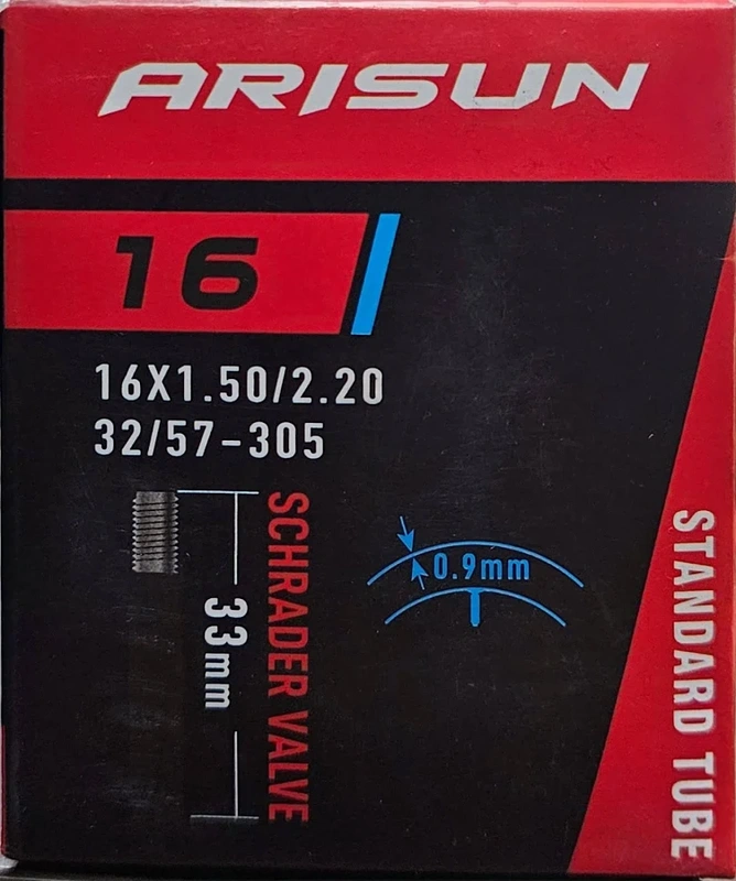 CAMARA ARISUN 16X1.50 2.20 VALVULA AMERICANA 48MM