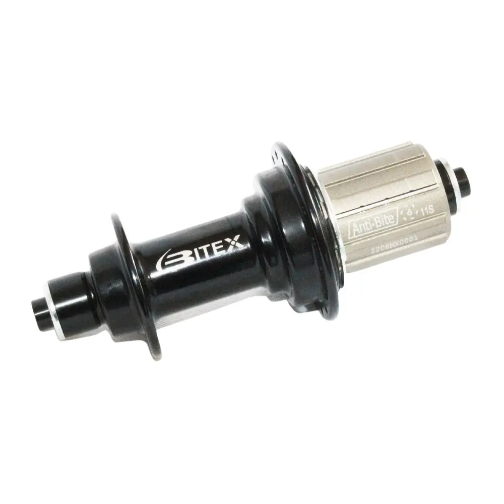MAZA TRASERA RUTA BITEX RAR13 QRx130MM NEGRA "J" (32h, Shimano HG)