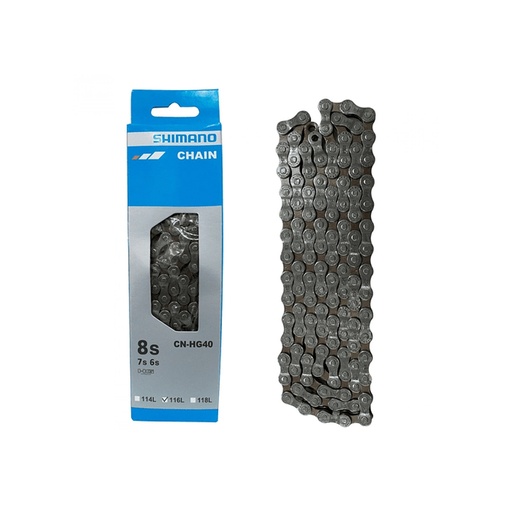 [1100001] CADENA SHIMANO CN-HG40 6/7/8S 116 ESLABONES 6-7-8 SPEED