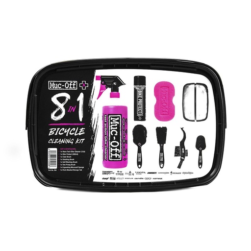 [001261] KIT DE LIMPIEZA DE BICICLETA 8 EN 1 MUC-OFF