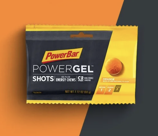 [001852] POWERGEL SHOTS GEL FILLED ENERGY CHEWS 60G SABOR ORANGE POWERBAR