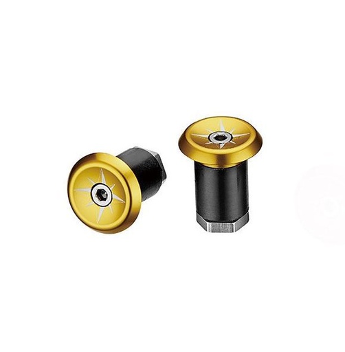 [002074] TAPONES CICLOVATION VORTEX ALUMINIO MTB/RUTA DORADO