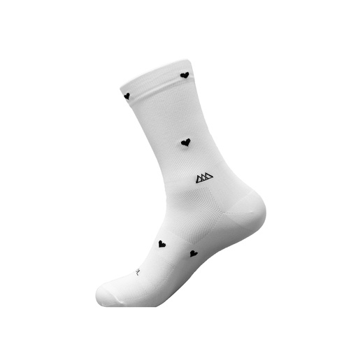 [000471] CALCETAS HUIZAPOL BLANCA HEART BLACK