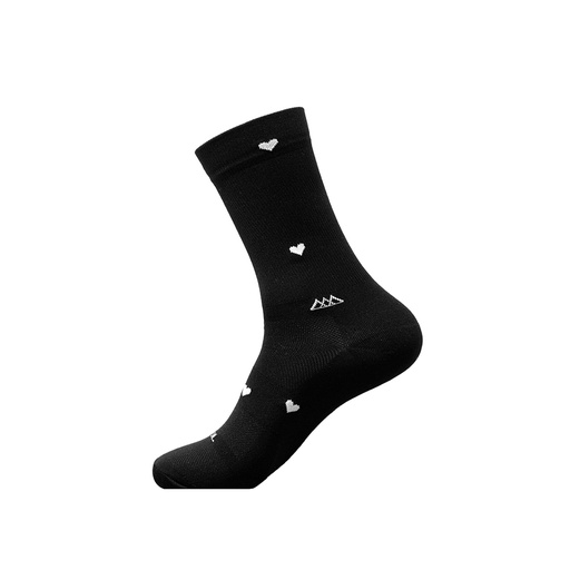 [000491] CALCETAS HUIZAPOL NEGRA HEART WHITE