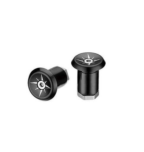 Tapones Ciclovation Vortex Aluminio MTB/Ruta Negro