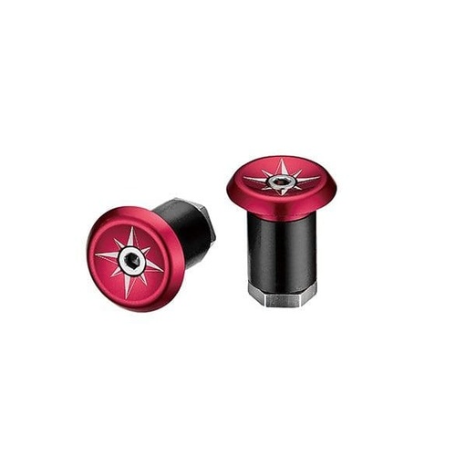 Tapones Ciclovation Vortex Aluminio MTB/Ruta Rojo