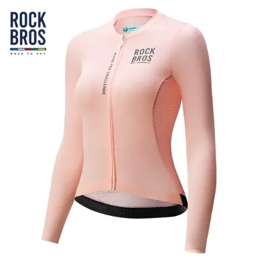 JERSEY ROCKBROS ROSA DAMA MANGA LARGA