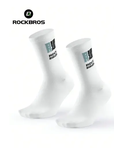 CALCETAS ROCKBROS BLANCAS LOGO
