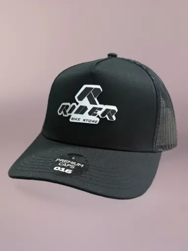 GORRA RIDER LOGO PLATA NEGRO