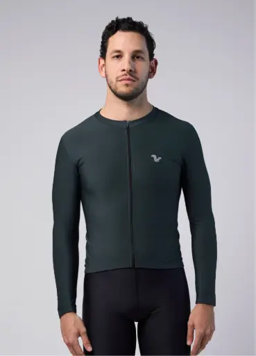 JERSEY CORSA THERMAL VERDE HOMBRE MANGA LARGA SANREMO