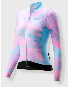 JERSEY ROCKBROS ROSA AZUL DAMA  